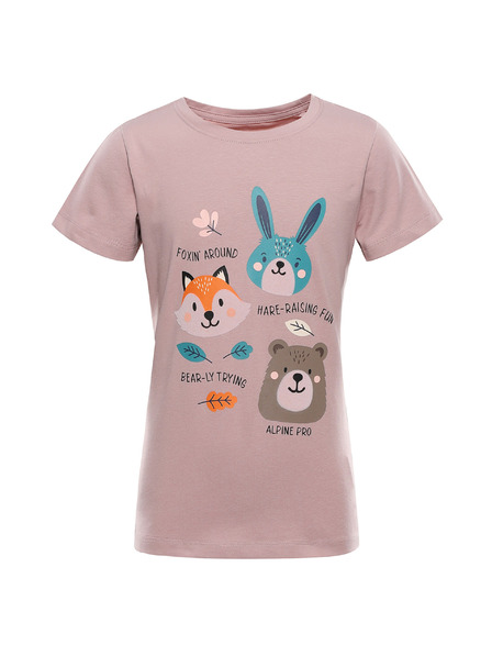 ALPINE PRO Dječja pamučna majica ALPINE PRO DORGO pale mauve varijanta pe