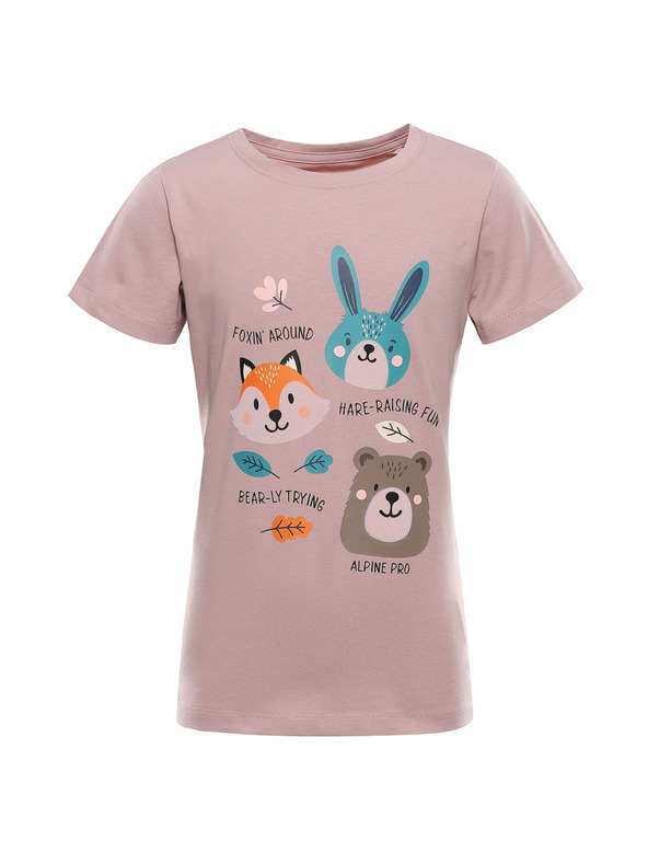 ALPINE PRO Dječja pamučna majica ALPINE PRO DORGO pale mauve varijanta pe