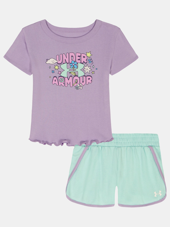 Under Armour Djevojčački set Under Armour UA BABY TEE KNIT SHORT SET