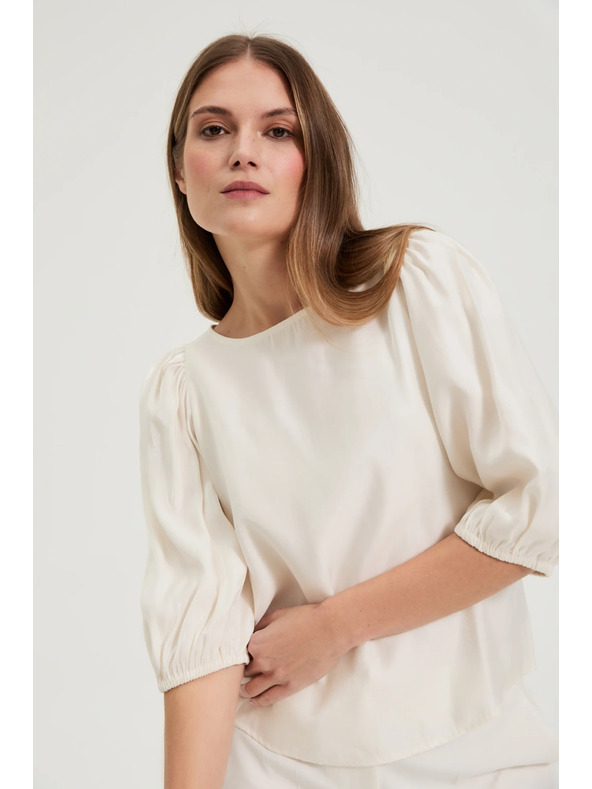 Moodo Košulja s naduvenim rukavima kremasta Moodo