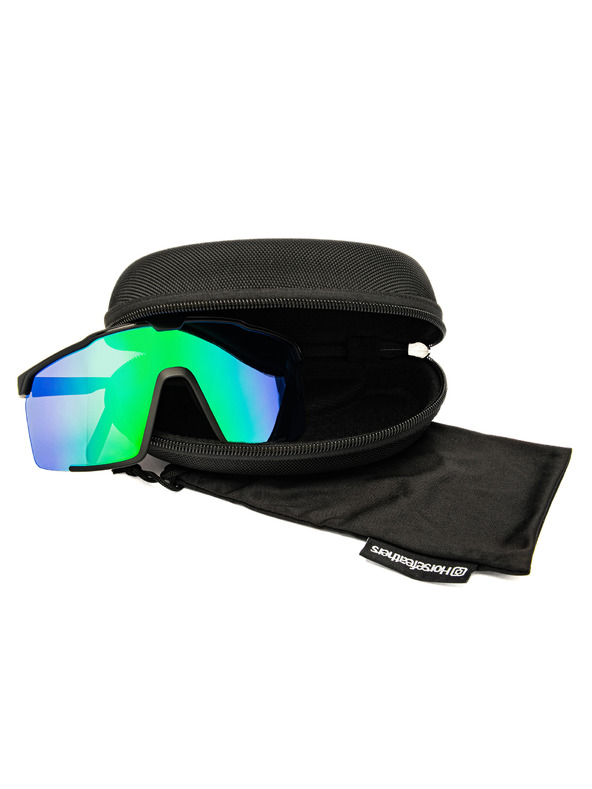 Horsefeathers Ciklističke naočale Proton - mat crna/ogledalo zelena