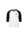 Horsefeathers Majica Global Raglan - white/black