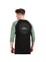 Horsefeathers Majica Global Raglan - black/iceberg green