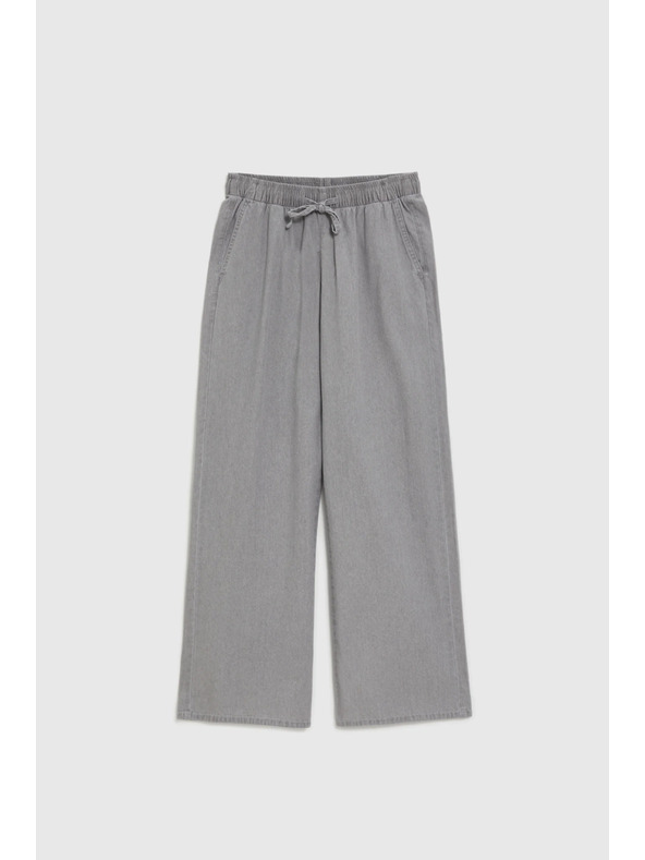 Moodo Traperice širokih nogavica sive Moodo