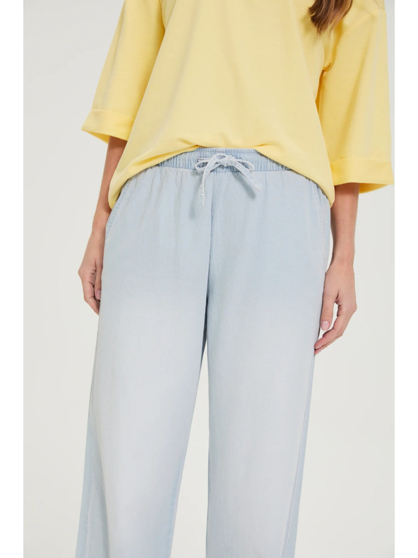 Moodo Traperice širokih nogavica plave Moodo