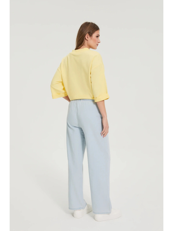 Moodo Traperice širokih nogavica plave Moodo