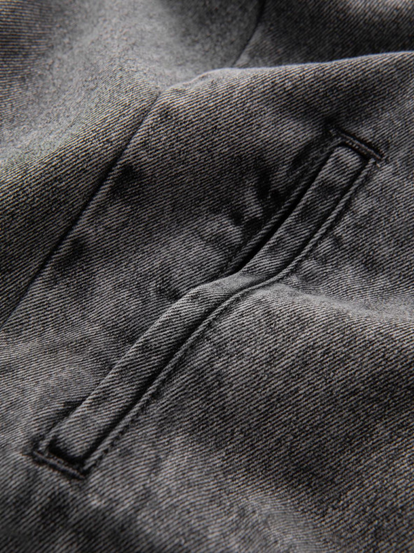 Ombre Clothing Muška traper bomber jakna s efektom pranja kamena - siva V1 OM-JADJ-0163 Ombre odjeća