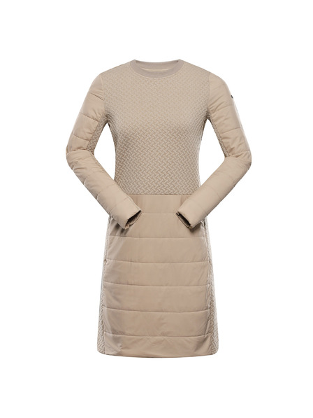 ALPINE PRO Ženska haljina s toplom ispunom hi-therm ALPINE PRO OLWA white pepper