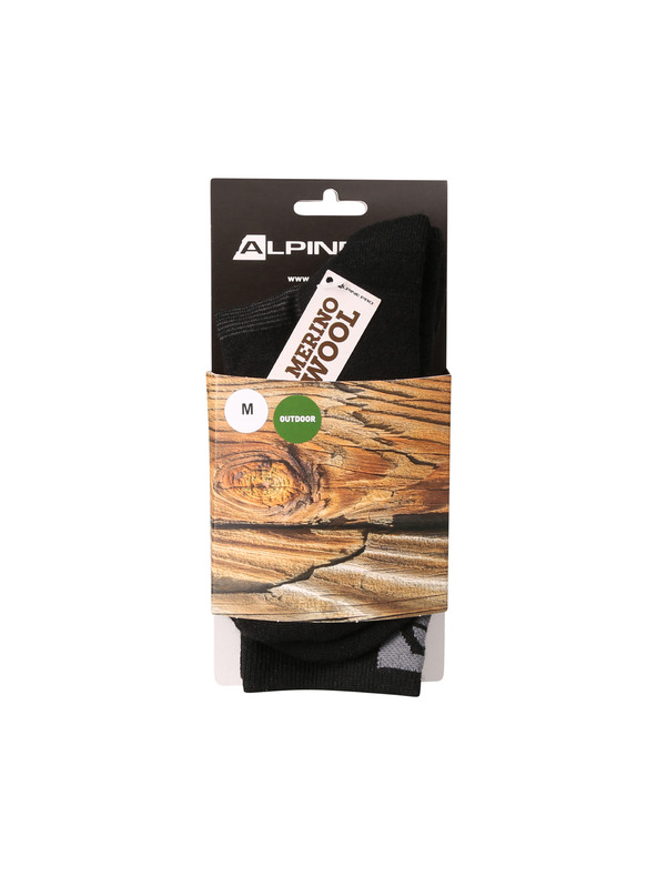 ALPINE PRO Antibakterijske čarape od merino vune ALPINE PRO ERATE black