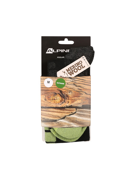 ALPINE PRO Sportske čarape od merino vune ALPINE PRO RODE crne
