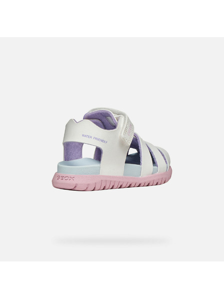 Geox Bijele djevojčinske sandale Geox Sandal Fusbetto