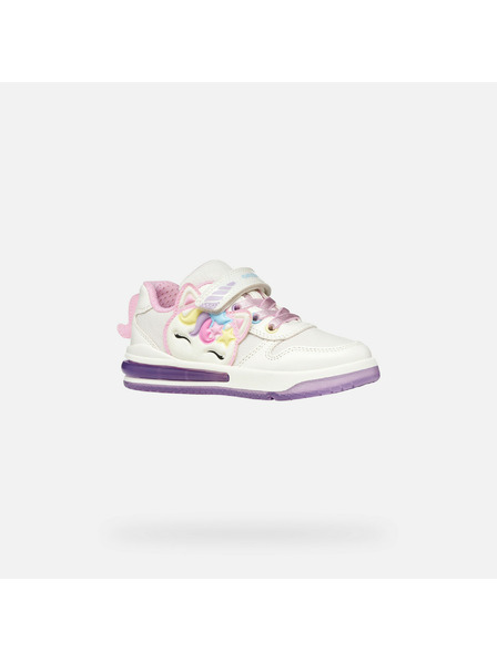 Geox Bijele djevojcinske tenisice Geox Sketlite