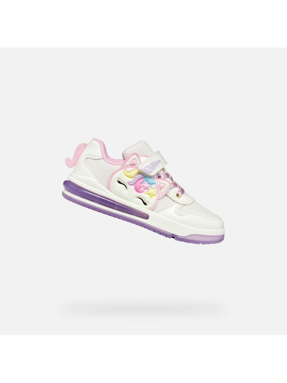 Geox Bijele djevojcinske tenisice Geox Sketlite