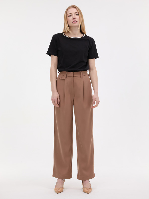 Orsay Crna ženska majica s aplikacijom ORSAY