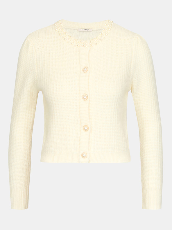 Orsay Kremasti ženski kardigan s aplikacijom ORSAY
