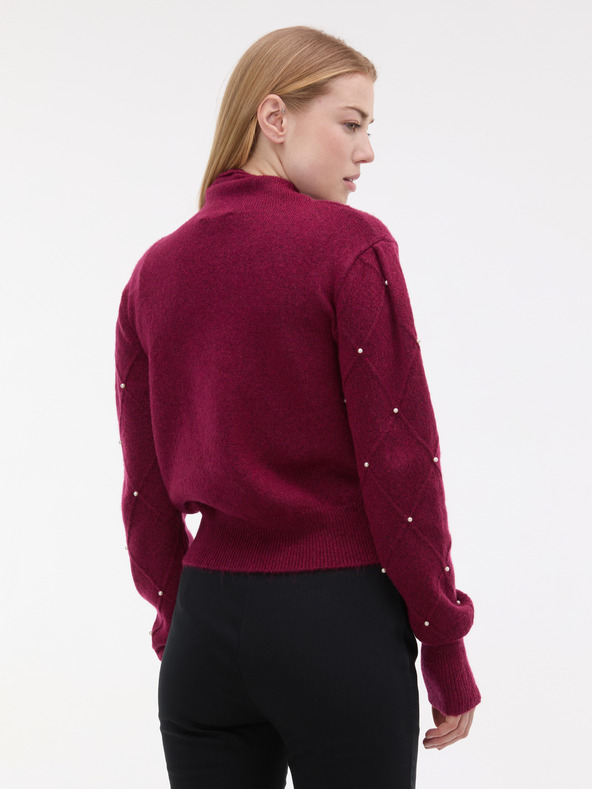 Orsay Bordo ženski džemper s aplikacijom ORSAY