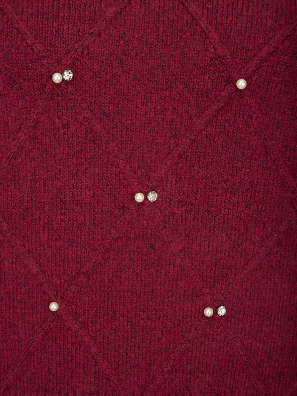 Orsay Bordo ženski džemper s aplikacijom ORSAY