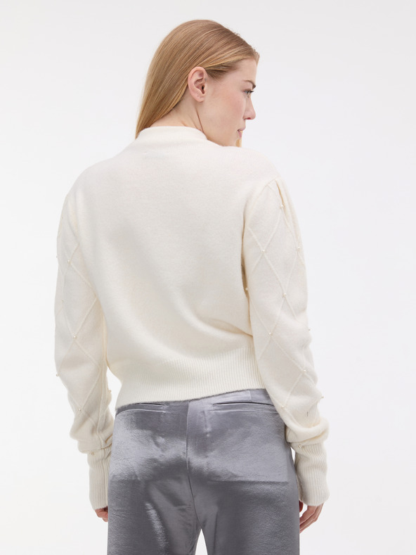 Orsay Kremasti ženski džemper s aplikacijom ORSAY