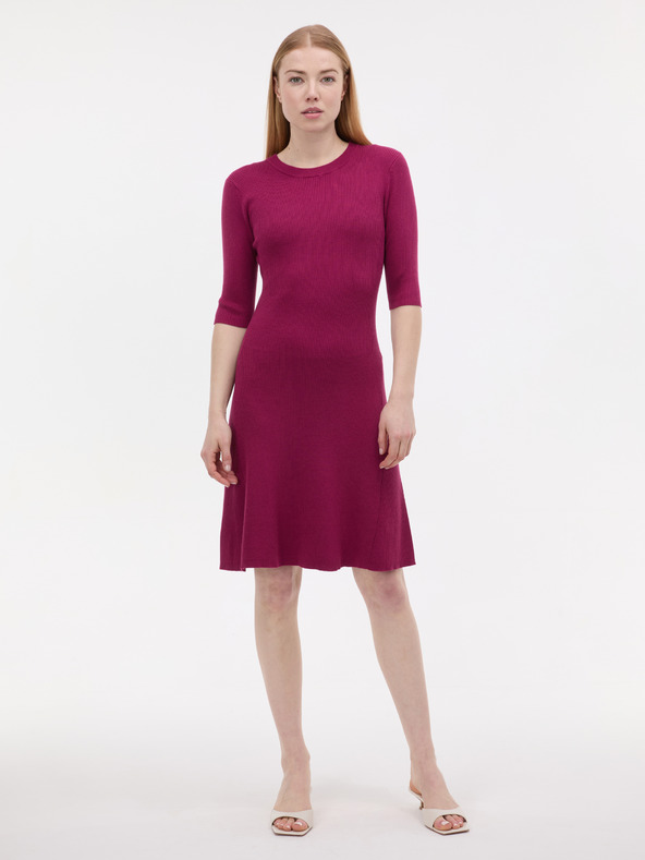 Orsay Ženska haljina boje vina do koljena ORSAY