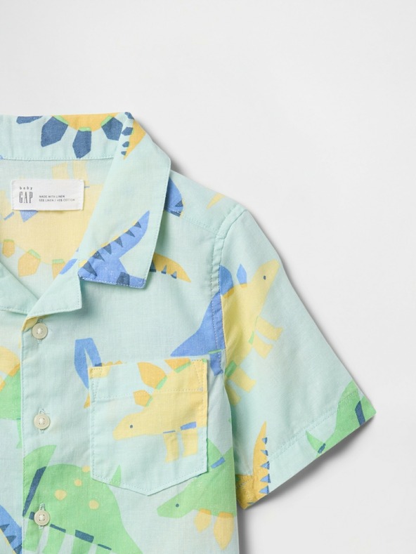GAP Baby košulja s primjesom lana GAP