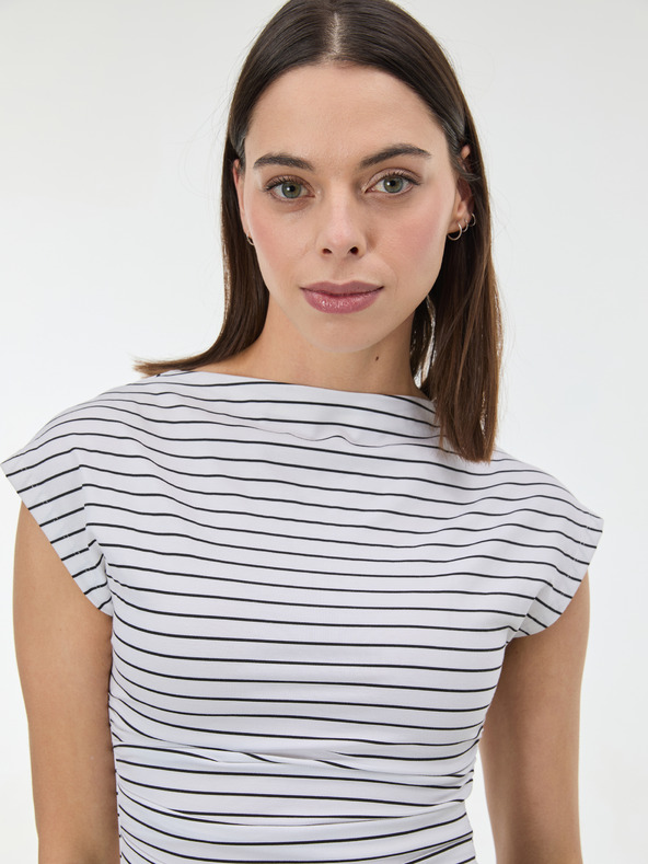 Orsay Bijela prugasta ženska majica kratkih rukava ORSAY