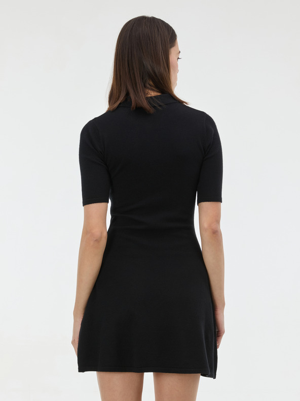 Orsay Crna ženska pletena haljina ORSAY