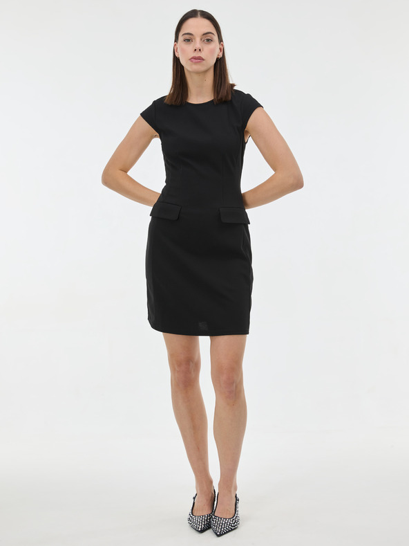 Orsay Crna ženska haljina do koljena ORSAY