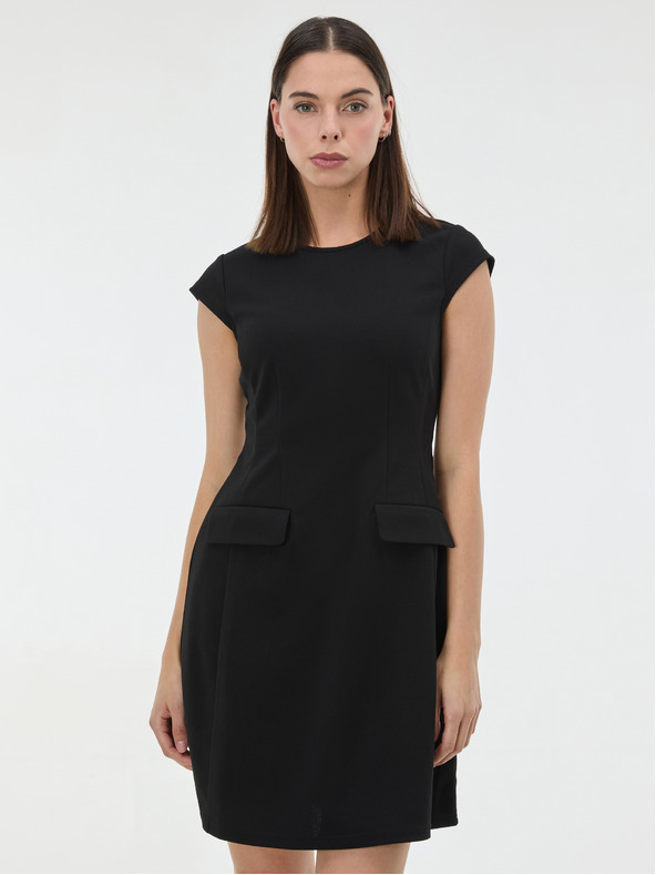 Orsay Crna ženska haljina do koljena ORSAY