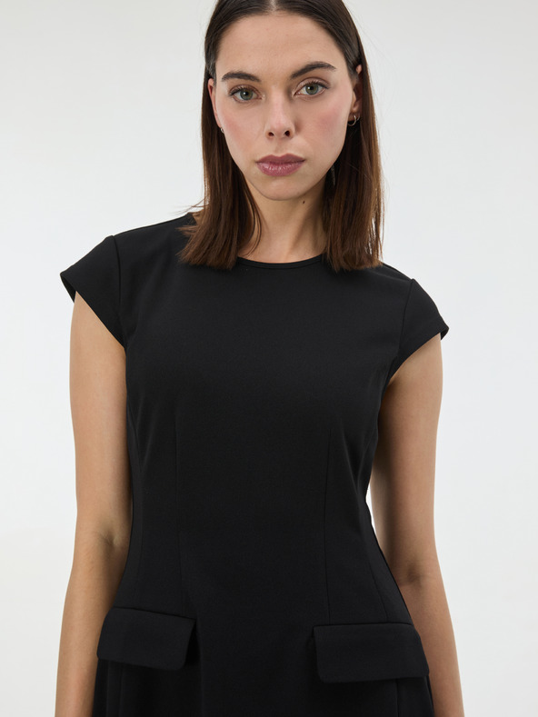 Orsay Crna ženska haljina do koljena ORSAY