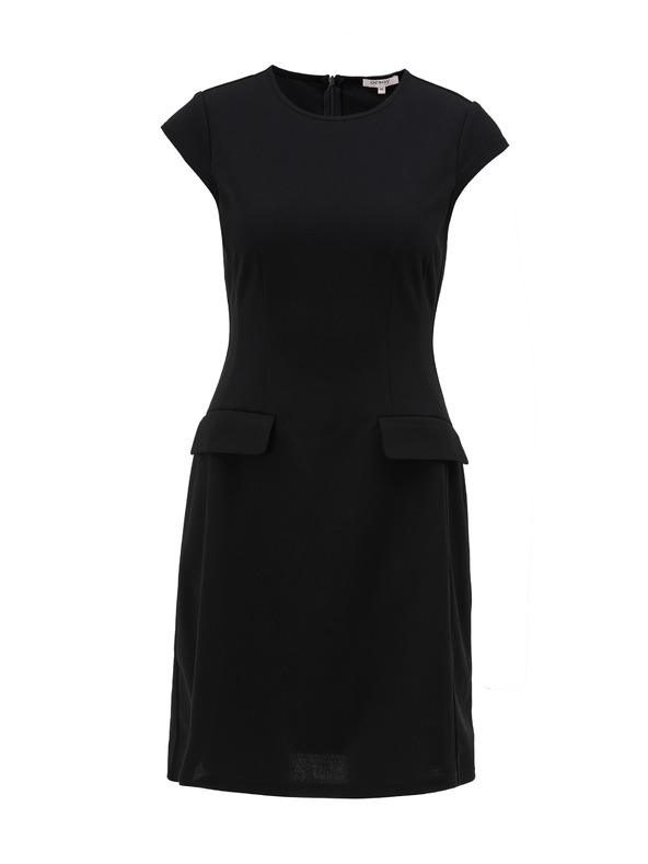 Orsay Crna ženska haljina do koljena ORSAY