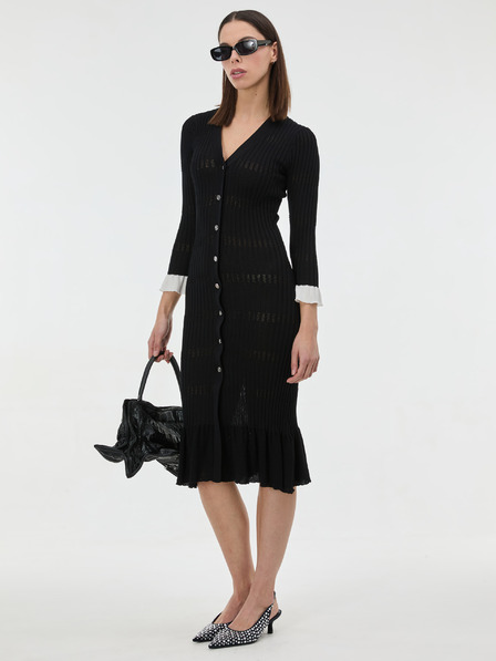 Orsay Crna ženska pletena midi haljina ORSAY