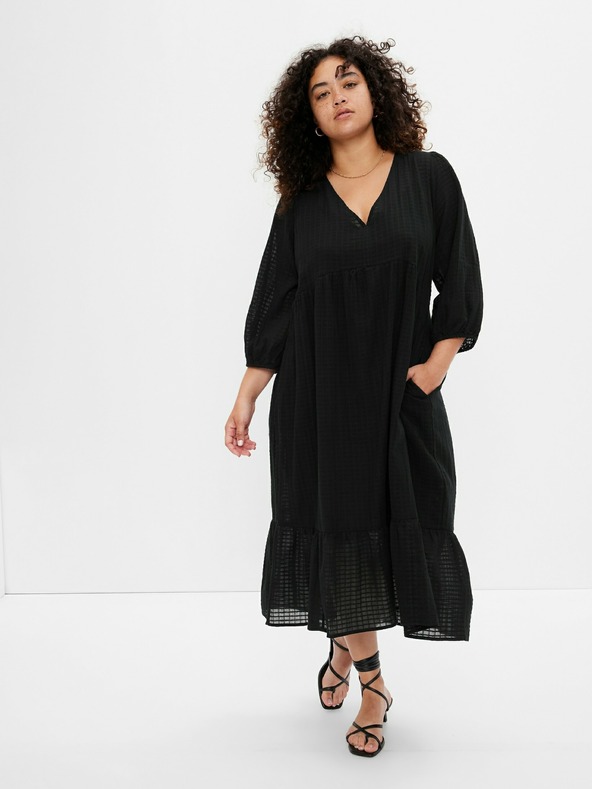 GAP Midi haljina s V izrezom GAP