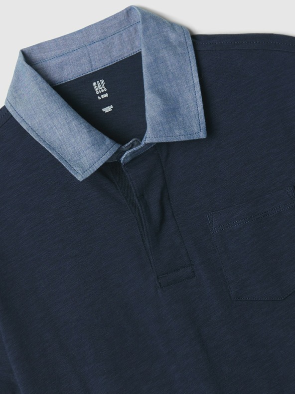 GAP Dječja chambray polo majica GAP