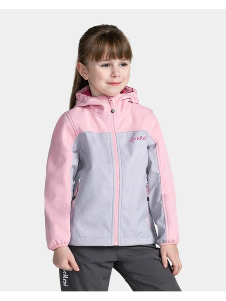 Kilpi Sivo-ružičasta softshell jakna za djevojčice Kilpi RAVIA-J