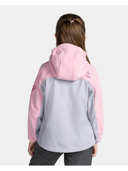 Kilpi Sivo-ružičasta softshell jakna za djevojčice Kilpi RAVIA-J