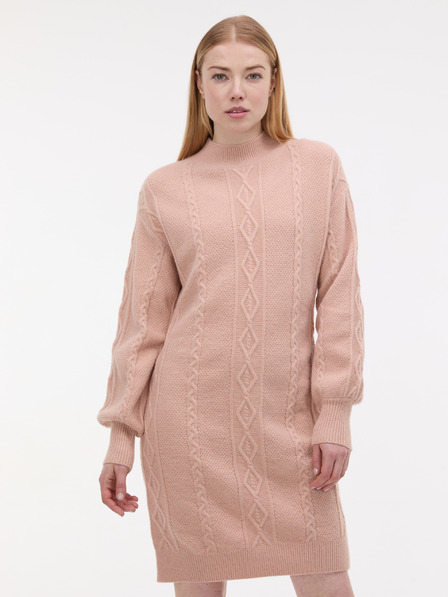 Orsay Svijetloružičasta ženska pletena haljina ORSAY