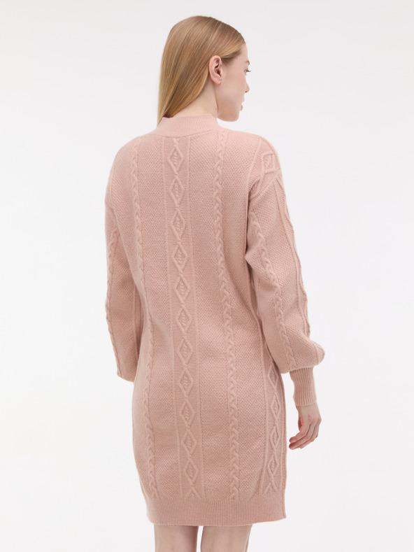 Orsay Svijetloružičasta ženska pletena haljina ORSAY