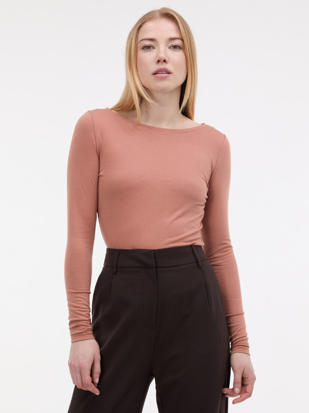 Orsay Svijetlo smeđa ženska majica dugih rukava ORSAY