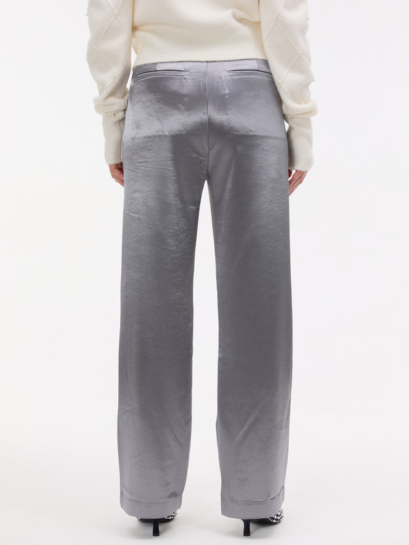 Orsay Srebrne satenske ženske hlače ORSAY