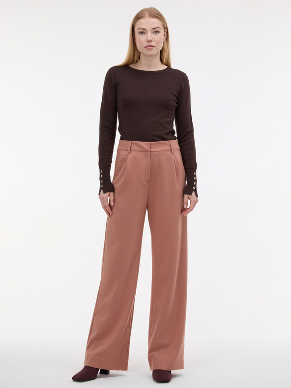 Orsay Svijetlosmeđe ženske široke hlače ORSAY