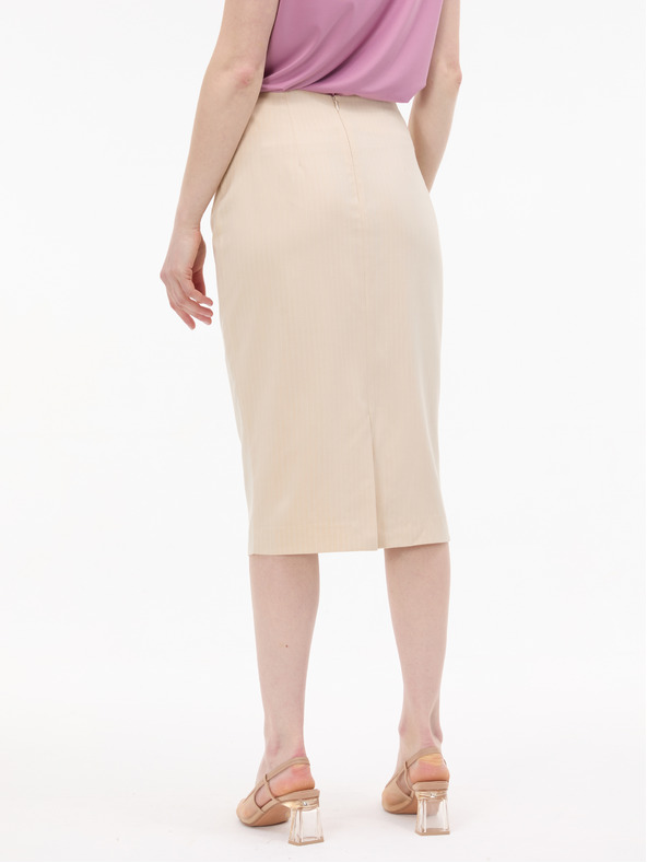 Orsay Kremasta ženska suknja na olovku s prugama ORSAY