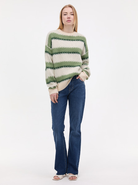 Orsay Zeleni ženski prugasti pulover ORSAY