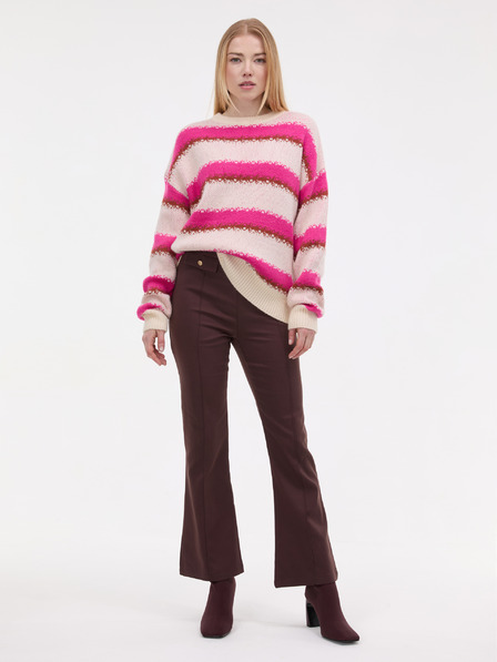 Orsay Ružičasti ženski prugasti pulover ORSAY
