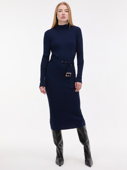 Orsay Tamnoplava ženska midi haljina s remenom ORSAY