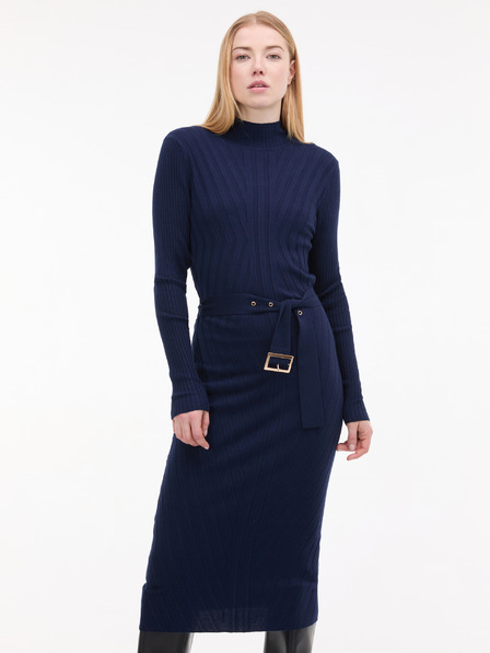 Orsay Tamnoplava ženska midi haljina s remenom ORSAY