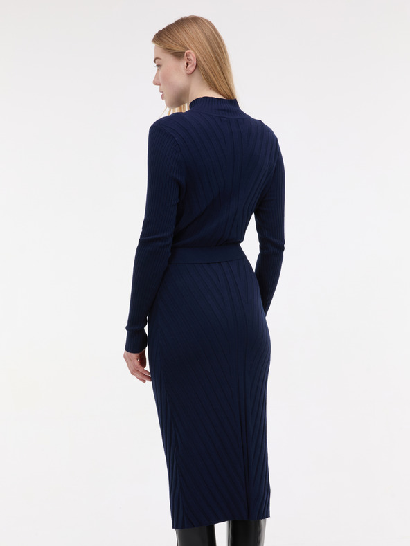 Orsay Tamnoplava ženska midi haljina s remenom ORSAY