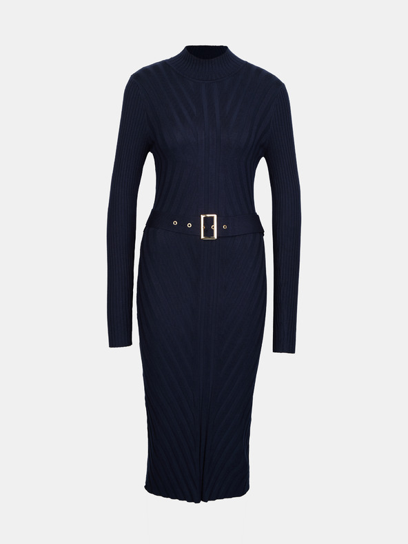 Orsay Tamnoplava ženska midi haljina s remenom ORSAY