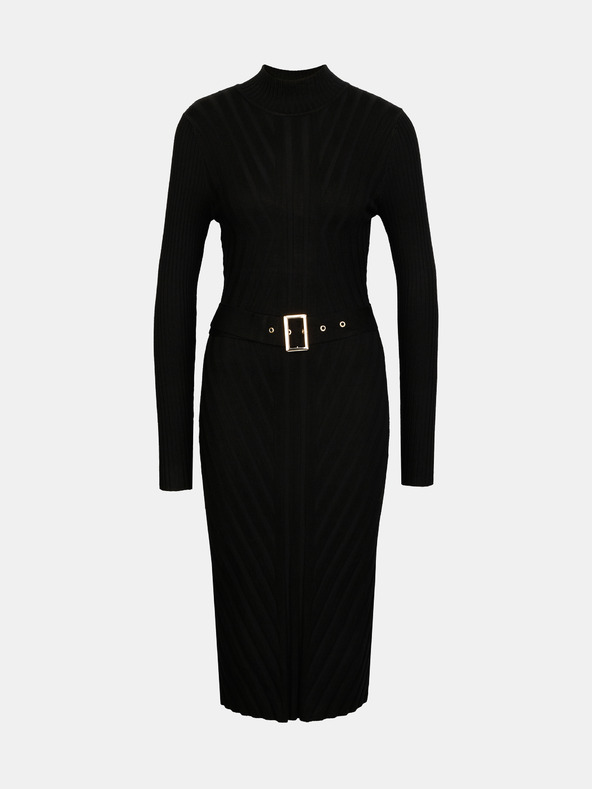 Orsay Crna ženska midi haljina s remenom ORSAY