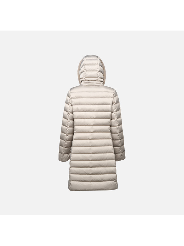 Geox Bež bunda za žene s prošivenim Geox Bettanie