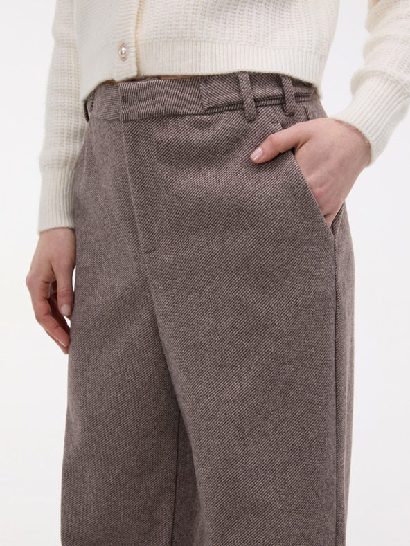 Orsay Svijetlosmeđe ženske široke hlače ORSAY